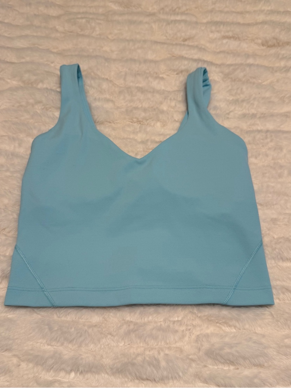 lululemon athletica Sky Blue Cropped Seamless Tank